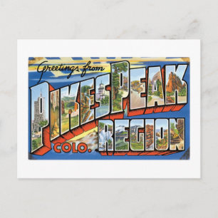 Carte Postale Salutations de Pikes Peak, CO !
