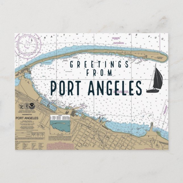 Carte Postale Salutations De Port Angeles (Devant)
