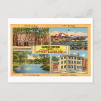 Salutations de Portland, Maine, Vintage voyage