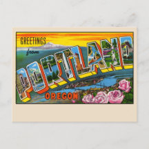 Salutations de Portland, Oregon Grande Lettre