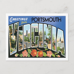 Carte Postale Salutations de Portsmouth Virginia US City
