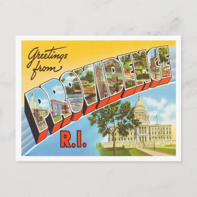 Carte Postale Salutations de Providence, Rhode Island Travel (Devant)