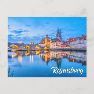 Carte Postale Salutations de Ratisbonne, Allemagne