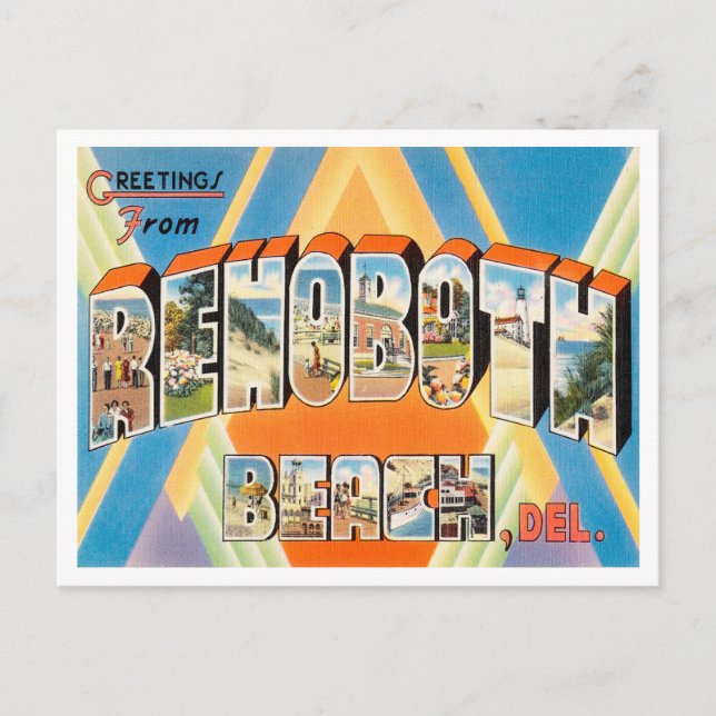 Carte Postale Salutations de Rehoboth Beach, Delaware Travel (Devant)