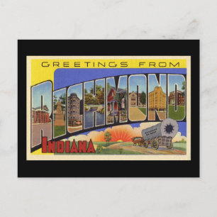 Carte Postale Salutations de Richmond Indiana