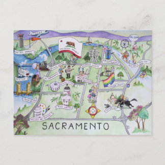 Carte Postale Salutations de Sacramento, Californie !