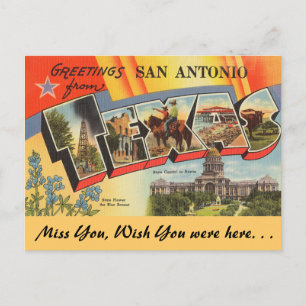 Carte Postale Salutations de San Antonio