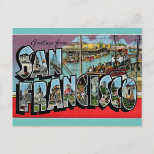 Carte Postale Salutations de San Francisco California Travel