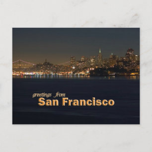Carte Postale Salutations De San Francisco - Night Shoreline