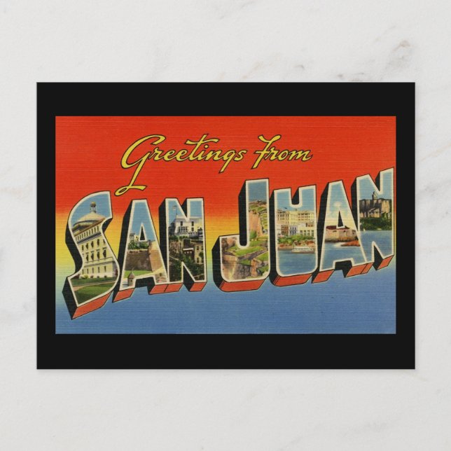 Carte Postale Salutations de San Juan (Devant)