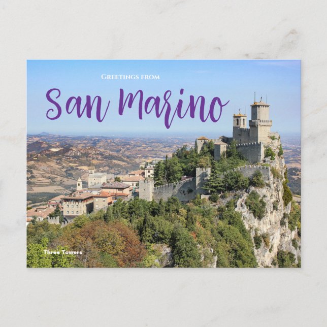Carte Postale Salutations de San Marino Postcard (Devant)