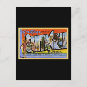 Carte Postale Salutations de Santa Cruz la Californie