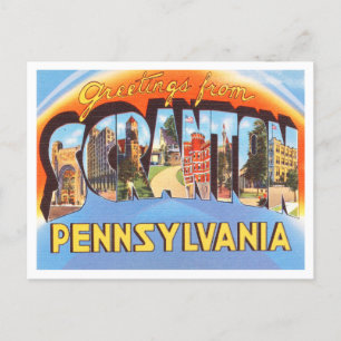 Carte Postale Salutations de Scranton, Pennsylvanie Travel