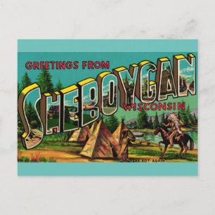 Carte Postale Salutations de SHEBOYGAN WISCONSIN