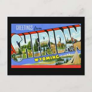 Carte Postale Salutations de Sheridan Wyoming