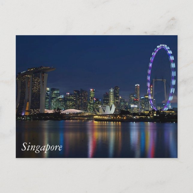 Carte Postale Salutations de Singapour (Devant)