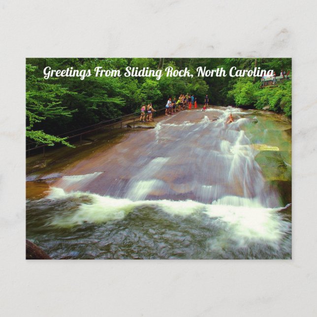 Carte Postale Salutations De Sliding Rock, Caroline Du Nord (Devant)