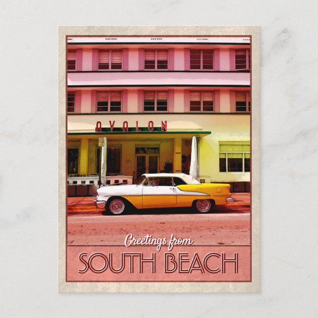 Carte Postale Salutations de South Beach (Devant)