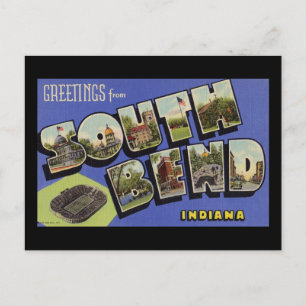 Carte Postale Salutations de South Bend Indiana