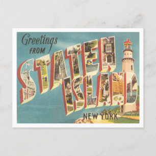 Carte Postale Salutations de Staten Island, New York Travel