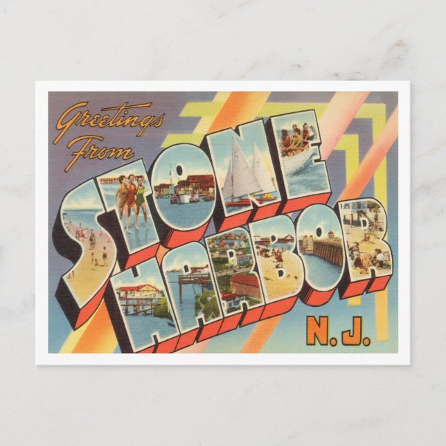 Carte Postale Salutations de Stone Harbour, New Jersey Travel (Devant)