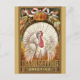 Carte Postale Salutations de Thanksgiving vintages Turquie