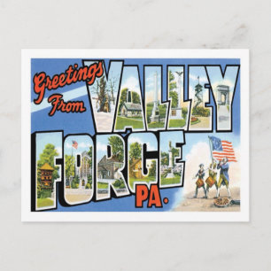 Carte Postale Salutations de Valley Forge Pennsylvania US City