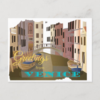 Carte Postale Salutations de Venise Italie