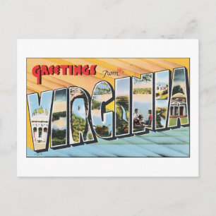Carte Postale Salutations de Virginie
