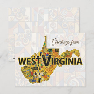 Carte Postale Salutations de Virginie-Occidentale