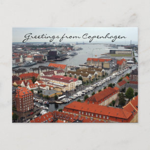 Carte Postale salutations de vue copenhague