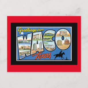 Carte Postale Salutations de Waco Texas