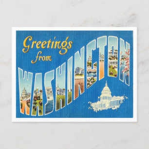 Carte Postale Salutations de Washington, D. C. Vintage voyage