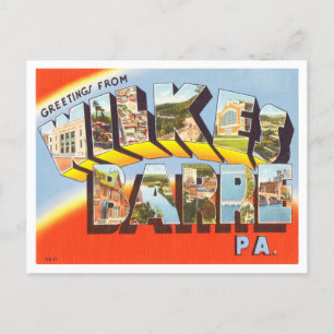 Carte Postale Salutations de Wilkes Barre, Pennsylvania Travel