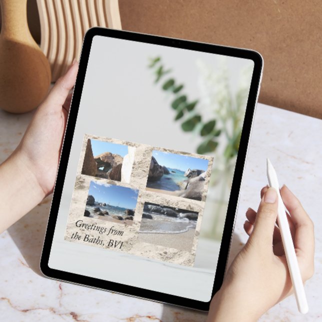 Carte Postale Salutations des Bains, Îles Vierges britanniques (Créateur téléchargé)