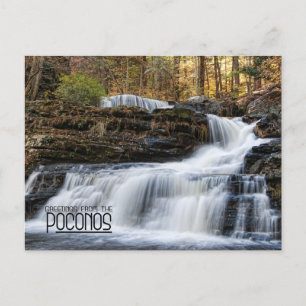 Carte Postale Salutations des chutes d'usine dans les Poconos