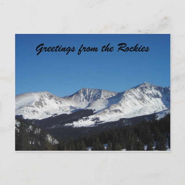 Carte Postale Salutations des Rocheuses (Devant)