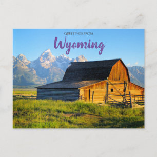 Carte Postale Salutations des Tetons du Wyoming