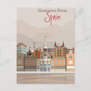 Carte Postale Salutations d'Espagne