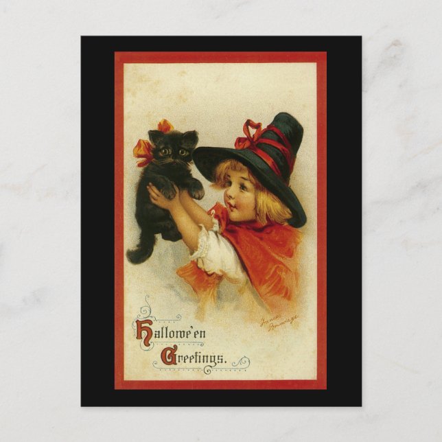 Carte Postale Salutations d'Halloween (Devant)