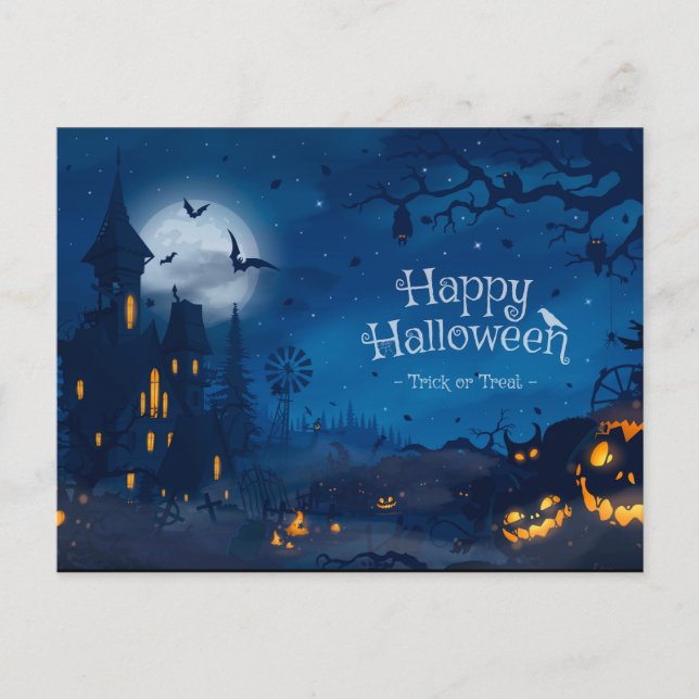 Carte Postale Salutations d'Halloween (Devant)