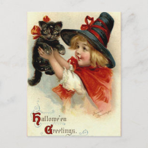 Carte Postale Salutations d'Halloween - Frances Brundage