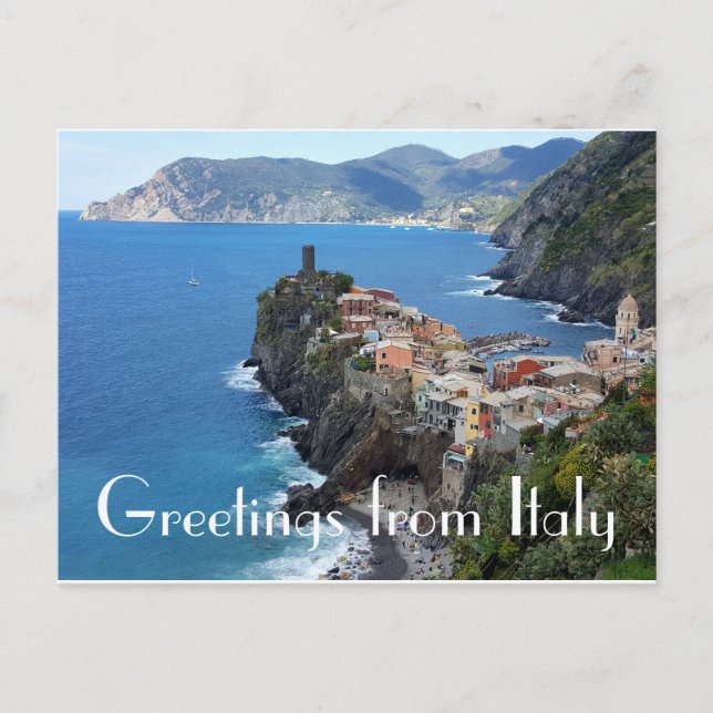 Carte Postale Salutations d'Italie (Devant)