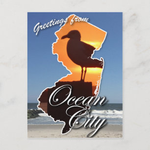 Carte Postale Salutations d'Ocean City, NJ