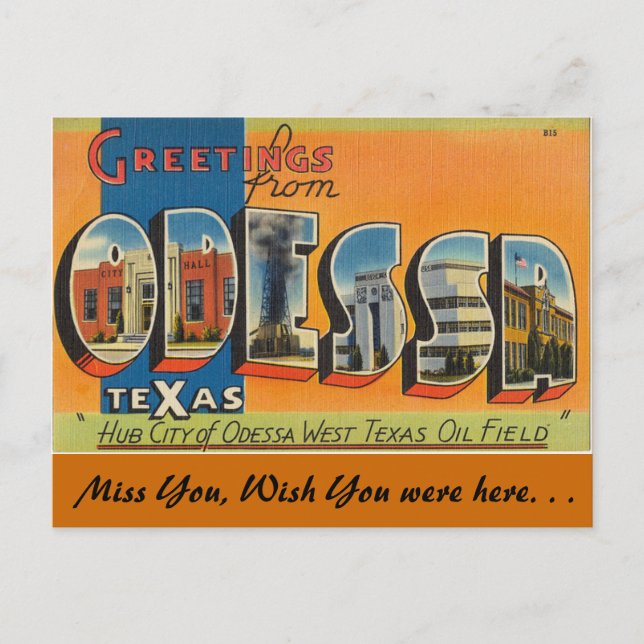 Carte Postale Salutations d'Odessa (Devant)