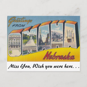 Carte Postale Salutations d'Omaha, Nebraska