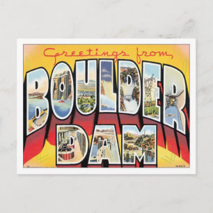 Carte Postale Salutations Du Boulder Dam Nevada