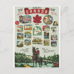 Carte Postale Salutations du Canada
