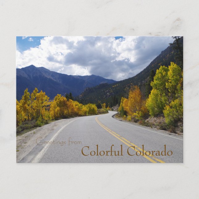 Carte Postale Salutations du Colorado coloré (Devant)