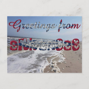 Carte Postale Salutations du drapeau de l'Arkansas Hearts USA